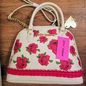 NWT' Rose Betsey Johnson satchel bag